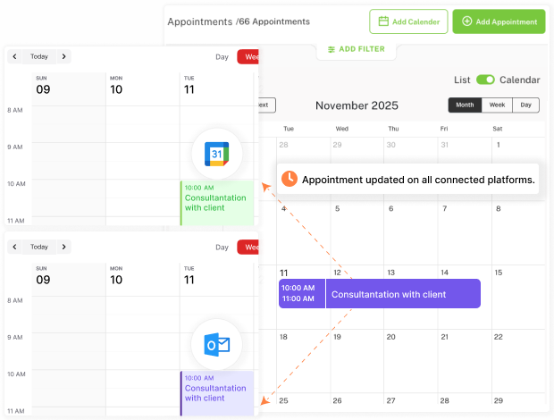 Google & Outlook Appointment Sync