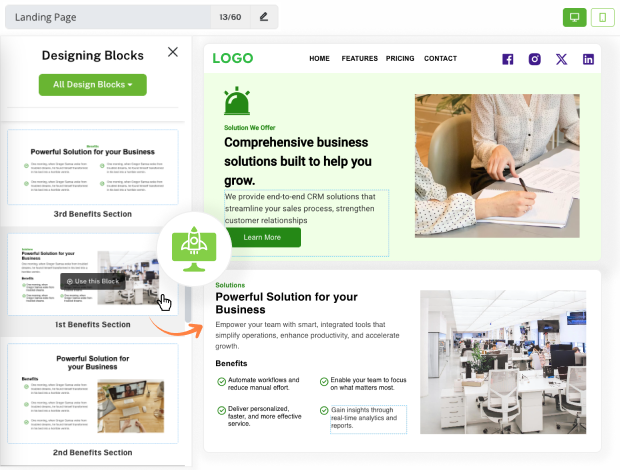 Pre-Built Landing Page Templates