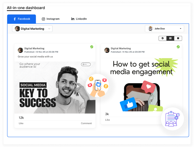 Otimize alcance e engajamento em todas as plataformas
